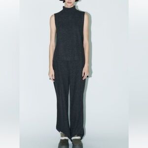 Zara dark gray basic soft pants